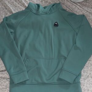 Light Teal Hoodie with Mountain Patch